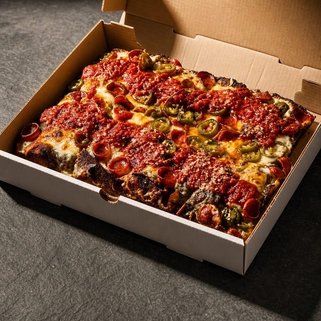 Small Mike's Honey Hot Pepperoni Detroit.